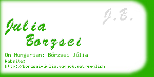 julia borzsei business card
